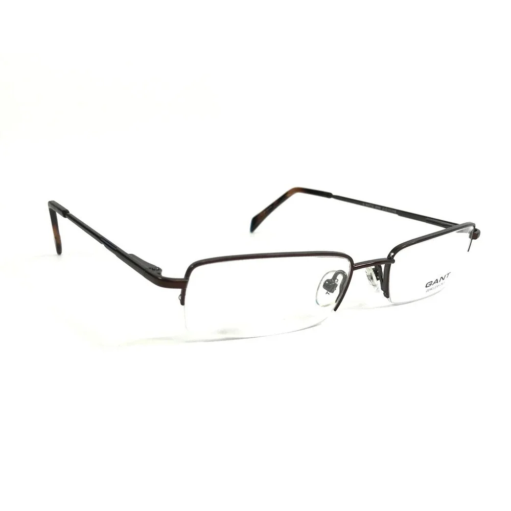 Gants Eyeglasses Frames G WATTS BRN Brown Rectangle Wire Rim 51-17-140